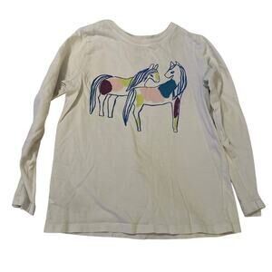 Tea Collection Girls Graphic Horse Tee Size 7